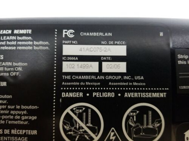 Chamberlain Garage Door Circuit Board Panel Purple Learn 41AC075-2A Dual Cap