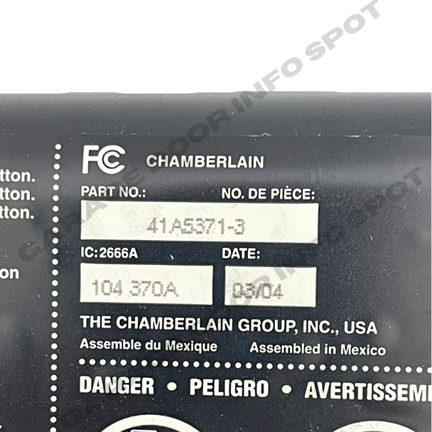 41A5371-3 Chamberlain Liftmaster Circuit Board BLUE Learn 433MHz - BOARD ONLY!
