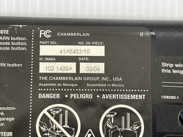 Chamberlain Liftmaster 41A5483-15 Garage Door Receiver Logic Board Red Learn Btn