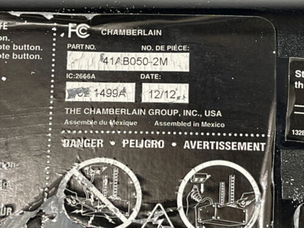 Chamberlain 41AB050-2M Garage Door Opener Circuit Board Purple Learn Button