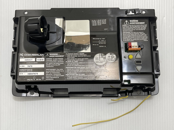 Liftmaster 045ACT Garage Door Receiver Logic Board Yellow Learn 7675 w/Bulb