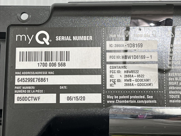 Chamberlain Liftmaster 050DCTWF Garage Logic Board Yellow Learn w/Bulb Bottom Chamberlain Liftmaster 050DCTWF Garage Logic Board Yellow Learn w/Bulb Bottom