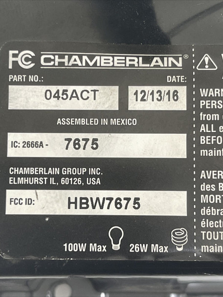 Chamberlain Liftmaster 045ACT Garage Circuit Logic Board Yellow Learn 014D1211A Chamberlain Liftmaster 045ACT Garage Circuit Logic Board Yellow Learn 014D1211A