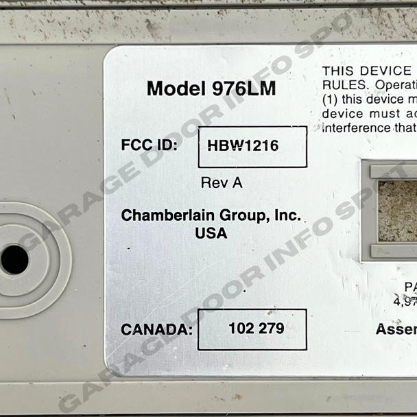 976LM OEM Liftmaster Security + Wireless Entry Garage Keyless Keypad INCOMPLETE