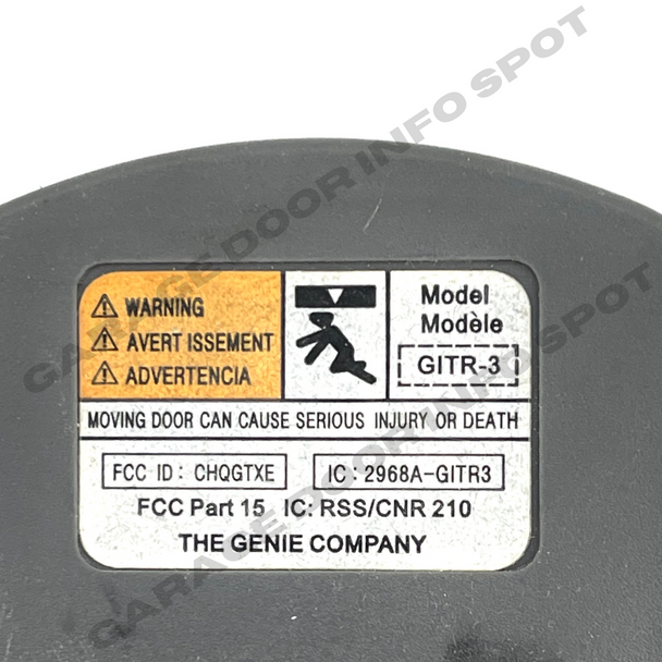 OEM GITR-3 Genie 36433A Garage Door 3 Button Opener Remote G3T-A Intellicode