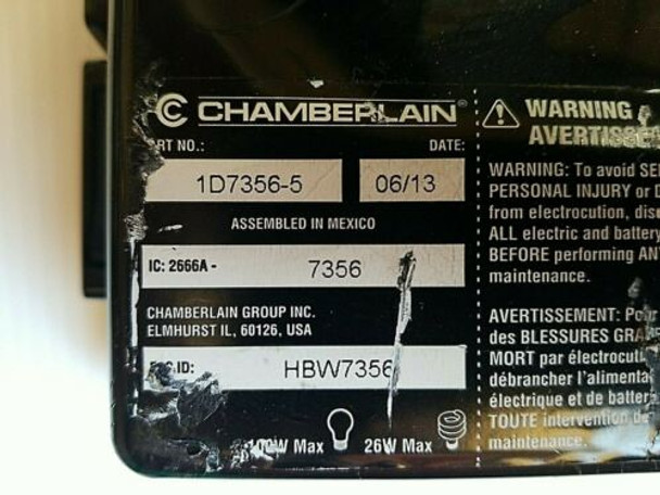 Chamberlain 1D7356-5 Garage Door Receiver Logic Board Yellow Learn 014D1174