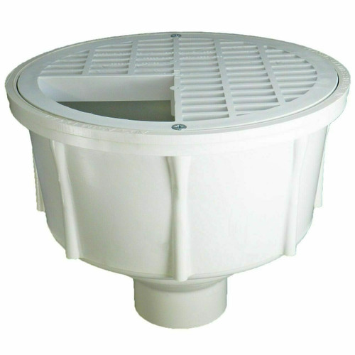 4" Round Floor Sink with Secondary Strainer with Three-Quarter Plastic Grate