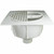 2" Floor Sink with Aluminum Beehive Strainer with Full Plastic Grate