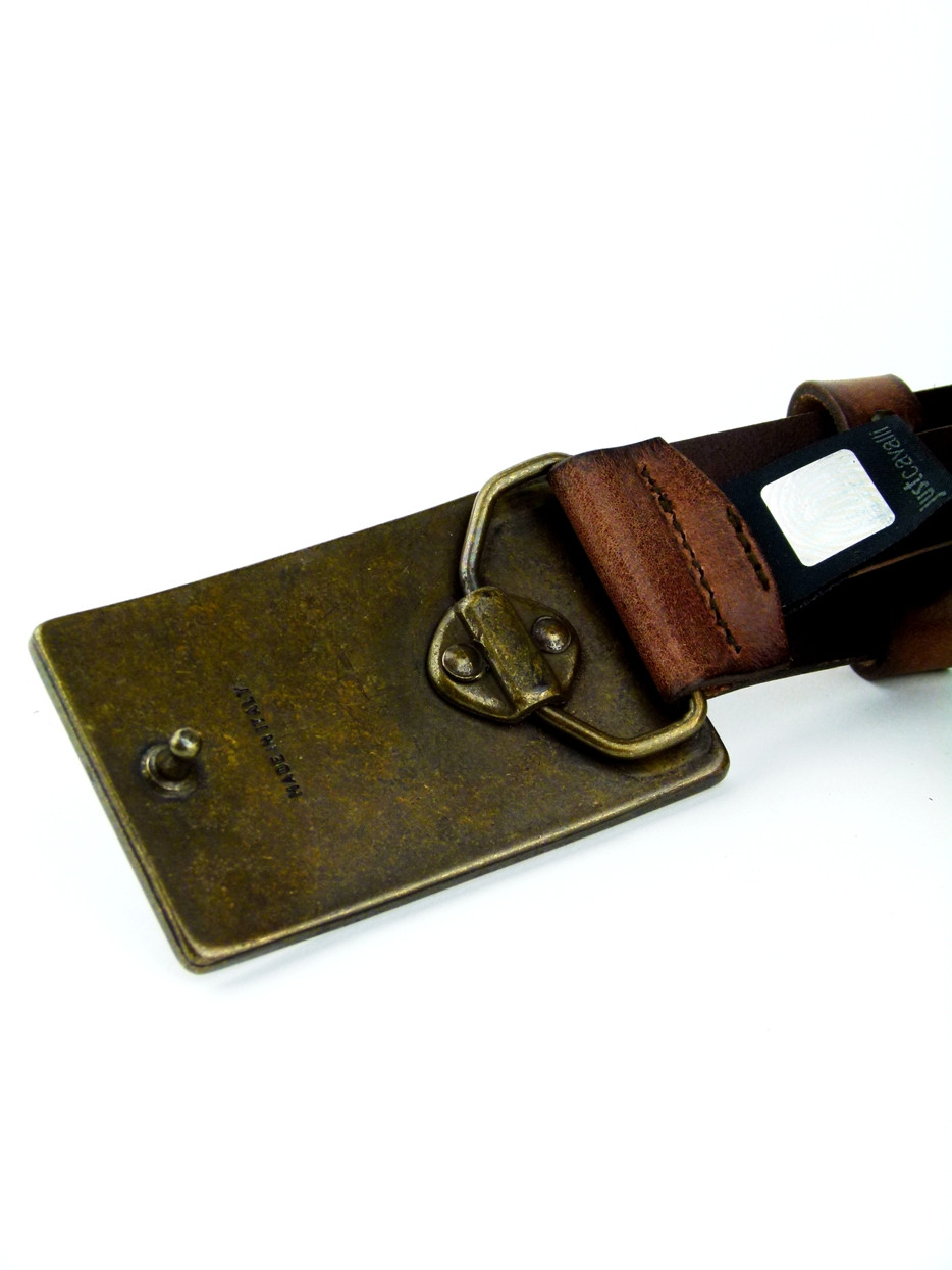 JUST CAVALLI Brown Leather Belt - Italian Imports display picture 1