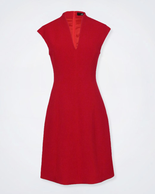 COMPAGNIA ITALIANA  Red V Neck Dress