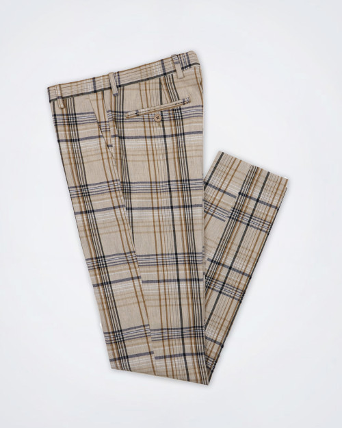 EXIBIT  Stone Check Pattern Trouser