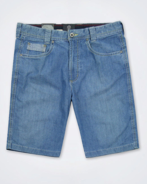 Bugatti men's light wash denim shorts – straight leg, 5-pocket style, button and zip closure, regular fit, made in Italy Bugatti men's light wash denim shorts – straight leg, 5-pocket style, button and zip closure, regular fit, made in Italy