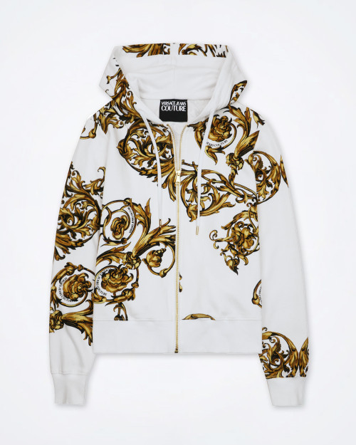 VERSACE JEANS COUTURE White Baroque Hoodie
