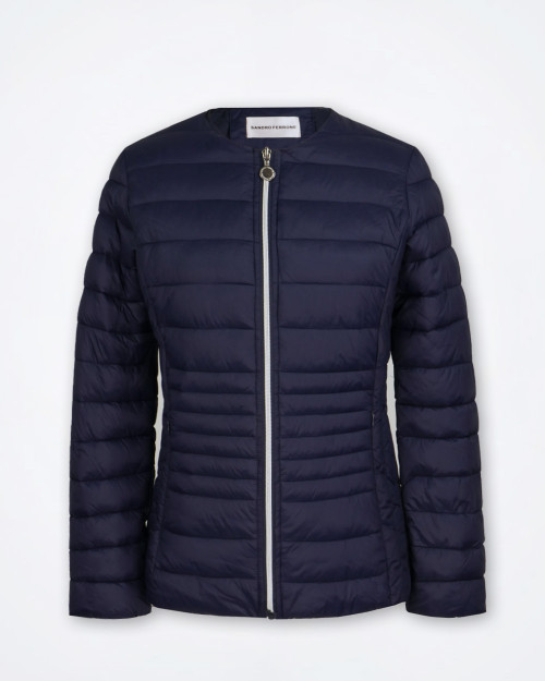 SANDRO FERRONE Womens Blue Padded-Parka