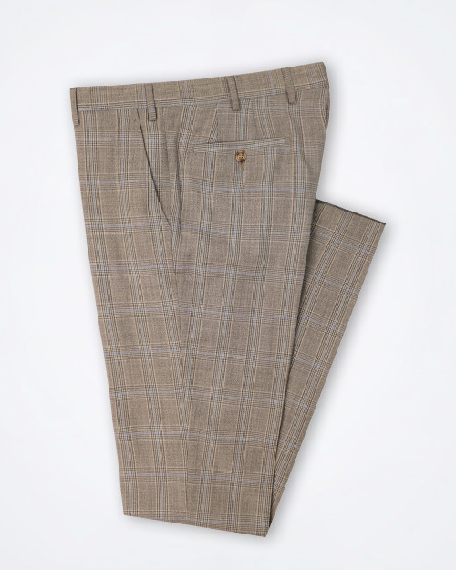 ANGELO NARDELLI Prince Of Wales Virgin-Wool Trouser