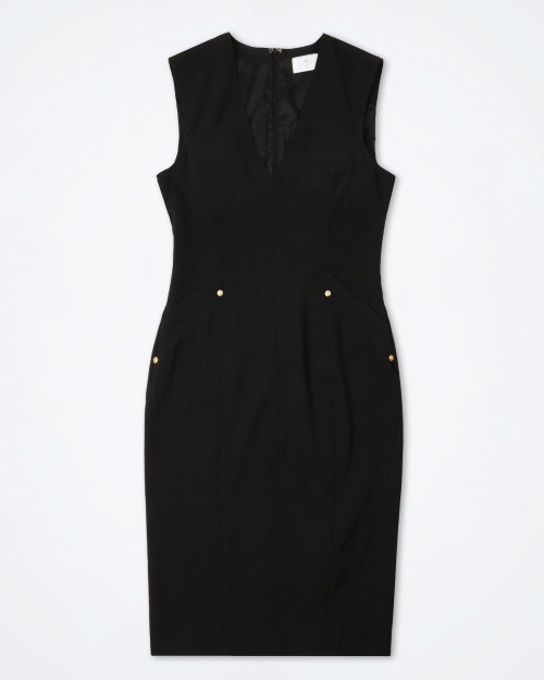 NENETTE Black Sleeveless Midi-Dress