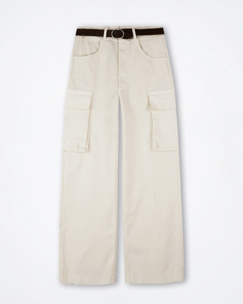 LE STREGHE Womens Wide-Leg Cargo Pants