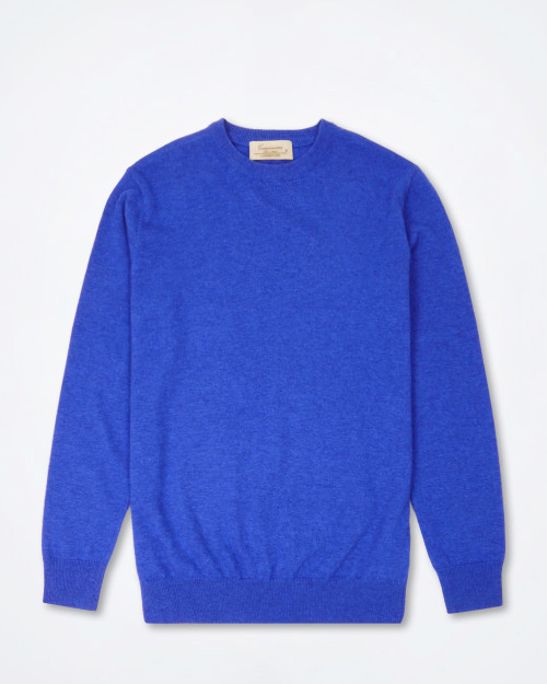 Camicissima men's wool & cashmere blend crew neck
Ribbed trims
Medium weight
Slim fit
Colour: Blue
Composition: 30% Wool 30% Viscose 35% Polyamide 5% Cashmere