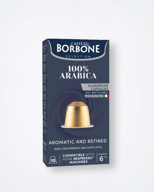 Borbone coffee pods
10 Pack
Nespresso Comatible 
Rich full bodied espresso
Aromatic profile of pure Arabica blend
Ideal for stronger espresso and strong milk based coffees
Intensity 6/10
Made In Italy Borbone coffee pods
10 Pack
Nespresso Comatible 
Rich full bodied espresso
Aromatic profile of pure Arabica blend
Ideal for stronger espresso and strong milk based coffees
Intensity 6/10
Made In Italy