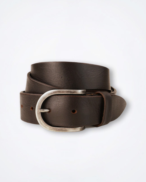Men's leather belt, dark brown, made in Italy, 100% leather, size adjustable. Men's leather belt, dark brown, made in Italy, 100% leather, size adjustable.