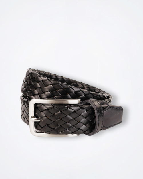 LE CAMP Men's Woven Leather Belt