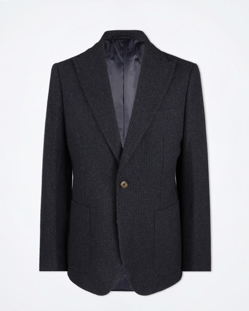 CAMICISSIMA Men's Grey Wool-Blend Blazer