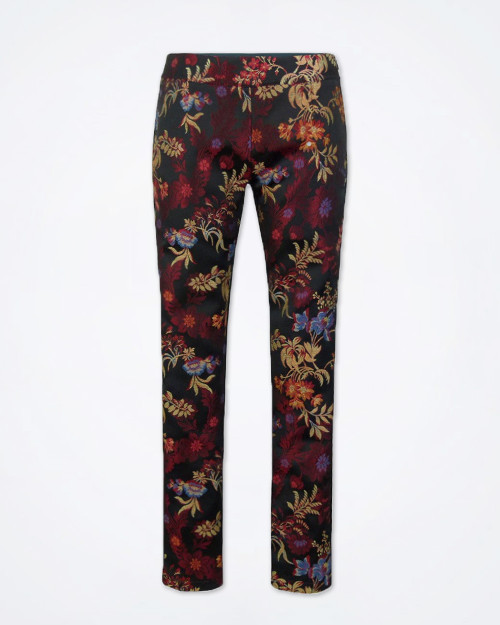 COMPAGNIA ITALIANA Slim Fit Stretch Floral Pants