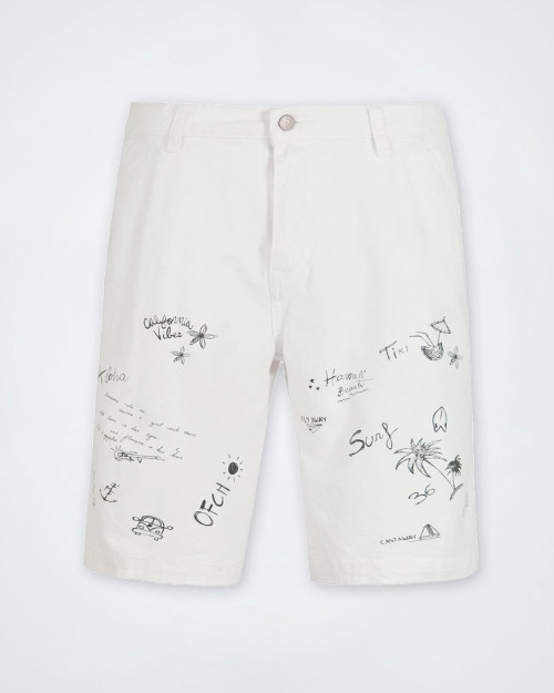 OFFICINA36 White Palm Shorts