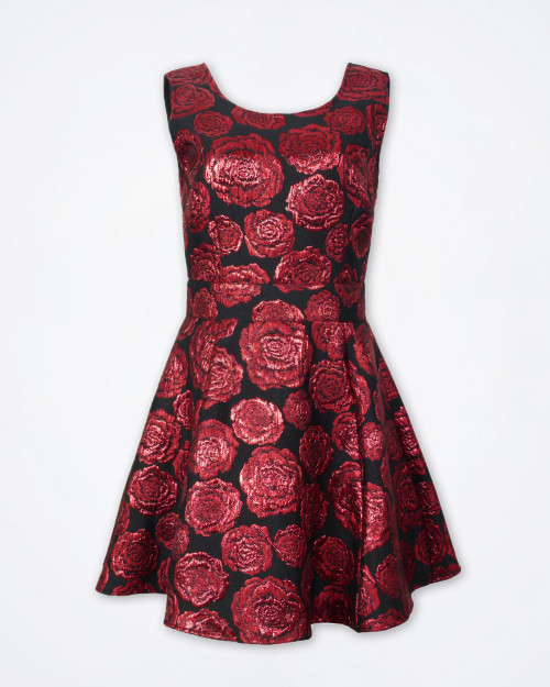 SILVIAN HEACH Rose Patterned Flared Dress