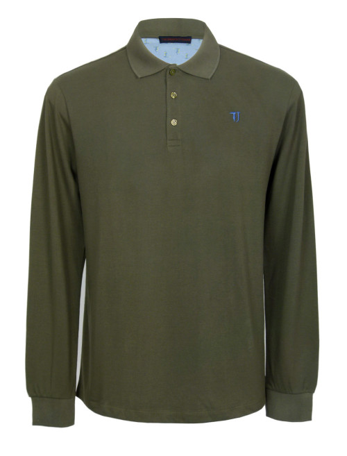 TRUSSARDI JEANS Men's Long Sleeve Polo