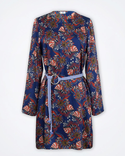 KATE By LALTRAMODA Patterned Long Sleeve Dress