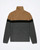 EXIBIT Men's Tan & Grey Turtle Neck Knit