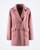 Nenette double-breasted wool-blend coat in coral – button front closure, front pockets, regular fit, made in Italy