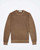 Men's light brown wool crew neck sweater by Exibit