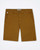 Men’s tan stretch‑cotton shorts by Block 11, front view