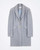 Sandro Ferrone women's  blue grey single breasted wool blend coat front view