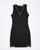 Black sleeveless mini dress by Daniela Fargion featuring a V‑neckline, slim fit, and lace‑trimmed neckline and hem.