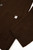 Close‑up of dark chocolate brown wool‑blend knit texture on Block 11 men’s cardigan.