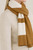 LE CAMP Ivory & Camel Cotton-blend Scarf