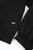 Close‑up of black viscose‑blend fabric on KAOS cropped jacket