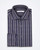 Caliban men’s striped grey‑blue cotton shirt front view with button closure
