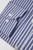 Close‑up of the Marselo shirt’s blue‑and‑white striped cotton fabric and button placket detailing.”