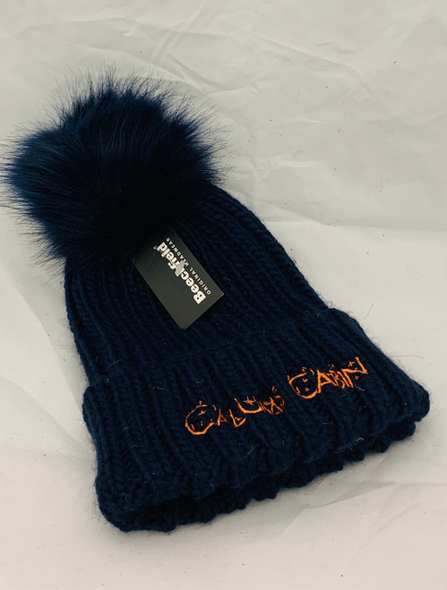 Calums Cabin Bobble Hat - Navy