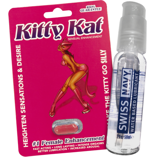 Kitty Kat Pill and Swiss Navy Lube