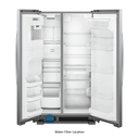 Réfrigérateur côte à côte - 36 po - 25 pi cu Whirlpool® WRS555SIHZ
