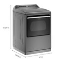 Whirlpool® Sécheuse au gaz à chargement vertical avec détection perfectionnée d’humidité - 7.4 pi cu WGD8127LC