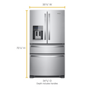 Réfrigérateur à portes françaises - 36 po - 25 pi cu Whirlpool® WRX735SDHZ