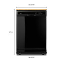 Whirlpool® Lave-vaisselle robuste avec programme de lavage en une heure WDP370PAHB