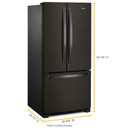 Whirlpool® Réfrigérateur à portes françaises de 33 po - 22 pi cu WRFF5333PV