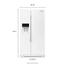 Réfrigérateur côte à côte - 36 po - 28 pi cu Whirlpool® WRS588FIHW